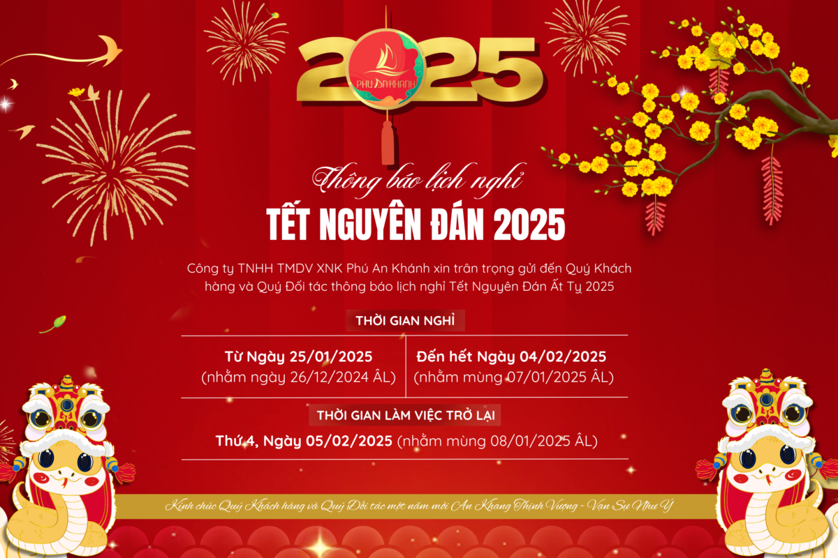 THÔNG BÁO LỊCH NGHỈ TẾT 2025